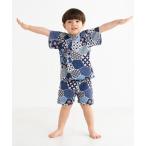 浴衣 「Your'sArmyWorld/ユアーアーミーワールド」家紋柄甚平90-95 キッズ 子供 男の子