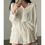 セットアップ セットアップ シアーシャツ&ショートパンツ レディース