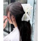 ヘアクリップ キラキラリボンクリップ