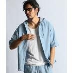 シャツ UNCUT CORDUROY S/S SHIRT PARKA:セットアップ アンカットコーデュロイ 半袖シャツパーカー メンズ