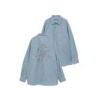 ブラウス シャツ 「限定展開」PIGMENT DYE BACK PRINT SHIRT レディース メンズ