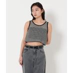 タンクトップ ノースリーブ 「MARW UNITED ARROWS」ミックス ニット タンクトップ レディース