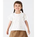 tシャツ SHIPS Colors_80〜130cm / リンク フラワー エンブロイダリー カットソー キッズ 子供服