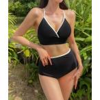  купальный костюм распределение цвета трубчатая обводка высокий талия топ бикини купальный костюм женский 