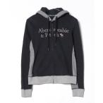 「Abercrombie&Fitch」 ジップアップパーカー S ネイビー レディース
