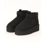 「MURUA」 ムートンブーツ 24 ブラック レディース