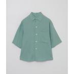 ブラウス シャツ GREY LABEL リネンシャンブレーショートスリーブシャツ レディース