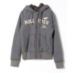 「Hollister」 ジップアップパーカー S グレー メンズ