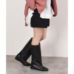 「ALPHA CUBIC」 ロングブーツ 24.5cm ブラック レディース