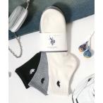 靴下 U.S. POLO ASSN.(ユーエスポロアッスン)「3足セット」ワンポイントロゴ靴下/ソックス メンズ メンズ
