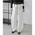 スウェットパンツ ジャージ ウエストフリル カーブスウェットパンツ レディース