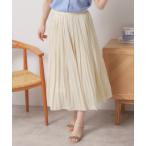 スカート 「手洗い可／ウエストゴム」サテンプリーツスカート