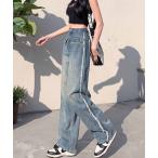 ジーンズ デニム デニムパンツ デニムパンツ サイド フリンジ レディース