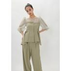 パンツドレス セパレートパンツコンビネーション 2点セット セットアップ ブラウス パンツドレス 結婚式 成人式 二次会 同窓会 入学式 卒業式 パー