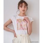 tシャツ 2025春夏新作 「HIBIYA-KADANコラボ」フラワープリントノースリTEE レディース
