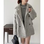 「one after another NICE CLAUP」 ピーコート FREE グレー レディース