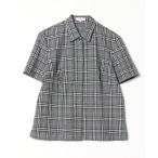 ショッピングBURBERRY 「BURBERRY」 チェック柄半袖シャツ 42 グレー レディース