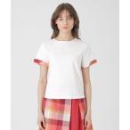 tシャツ コンパクトピマスムースバックチェックTシャツ レディース