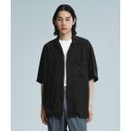 シャツ 「BLACK/WHITE」プレーンカラー アロハシャツ メンズ