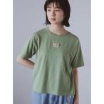 tシャツ わんこ刺繍Tシャツ レディース