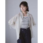ブラウス シャツ 2WAY袖シアーシャツ レディース