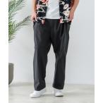  брюки [Blue Standard: голубой стандартный ] жоржет tuck легкий брюки . вода скорость . контакт охлаждающий UV cut мужской женский 