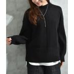 ニット セーター ７Ｇ袖ワイドリブ