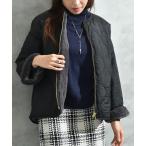 ショッピング旅行 コート アウター ナイロンタフタ＊ファーキルトリバーシブルショートコート レディース