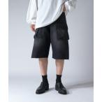 カーゴパンツ ワイドカーゴデニムショーツ メンズ