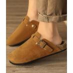 サンダル シンプルクロッグサンダル フェイクスエード メンズ