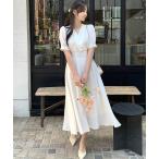 ワンピース カシュクールフレアワンピース