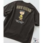 tシャツ 限定展開 PEANUTS×MLB 別注 ビッグシルエット バックプリント Tシャツ / PADRES メンズ