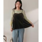 キャミソール ベロアペプラムビスチェ