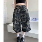 パンツ 「LAMPOON」迷彩カーゴハーフパンツ レディース