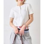 tシャツ 「WEB限定」ラインストーンヘンリーTEE レディース