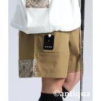 パンツ 「STCH」ペイズリー切り替えハーフパンツ レディース メンズ