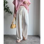 パンツ ドロストワイドパンツ レディース