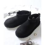 「UGG」 ムートンブーツ 24.0cm ブラック レディース