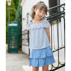 水着 「UVカット」「SS-Lサイズ」マリンストライプ スイムウェア(セパレート) キッズ 子供 女の子