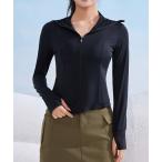 ラッシュガード ウエスト シェイプ コンパクト ジップアップ ラッシュガード レディース