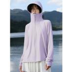 ラッシュガード サンバイザー付き 指抜き 長袖 ジップアップ ラッシュガード レディース