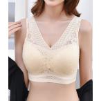 ショッピングナイトブラ ナイトブラ Vネック 花柄 シームレス ノンワイヤー ブラ