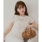 tシャツ フロントリボンボレロデザインT レディース