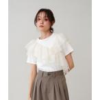 ショッピングバブ tシャツ アシメフリルドッキングカットソー レディース
