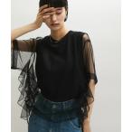 tシャツ 「サステナブル」・「定番人気」ギャザーチュールトップス レディース