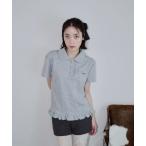tシャツ Frill polo shirt/フリルポロTシャツ レディース