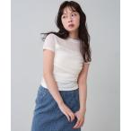ドレープニットトップス レディース