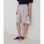 パンツ タックデザインハーフパンツ レディース