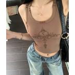  майка безрукавка бисер заклепки украшение в виде креста майка женский 