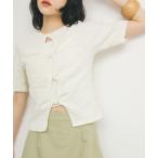 tシャツ 2WAYケーブルジャカードトップス レディース